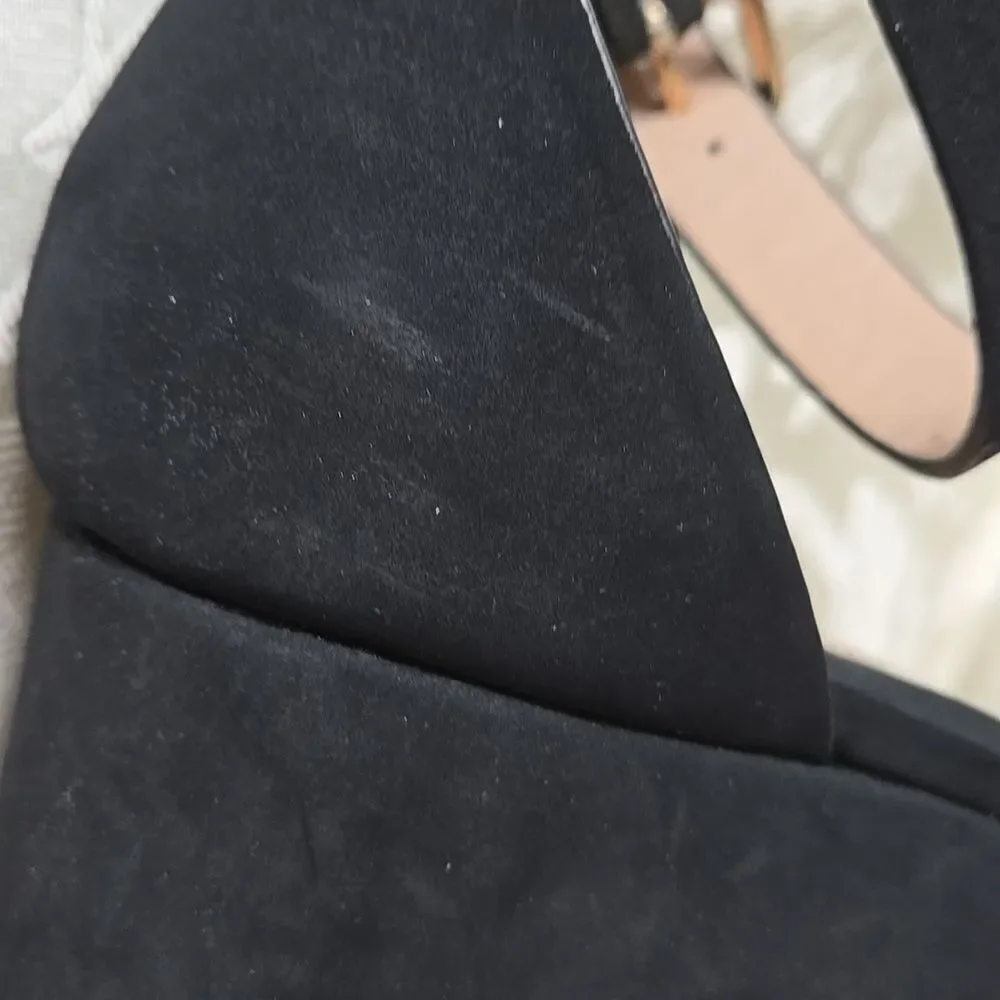 BCBGeneration Black Espadrille Wedge Sandals